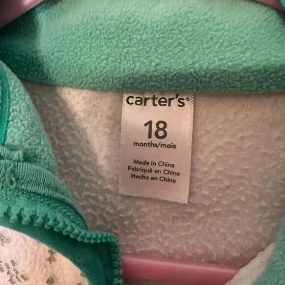 Carter’s fleece full zip jacket/Gymboree leggings toddler girls' Size 18-24 - Picture 4 of 6